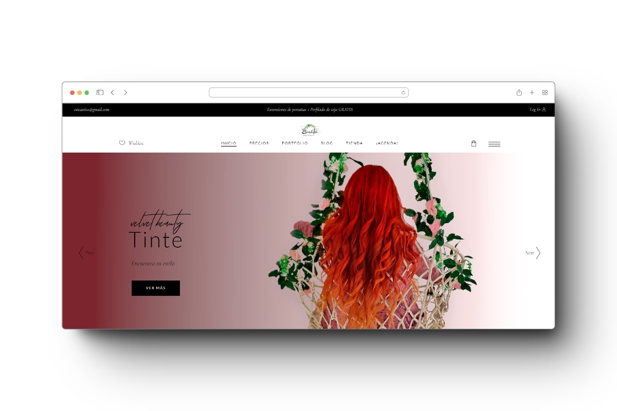 crear sitio web de belleza 4 banner